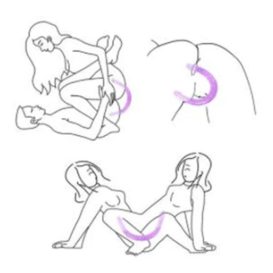 JUGUETES - FEEL LOVE DILDO DOBLE -PURPURA