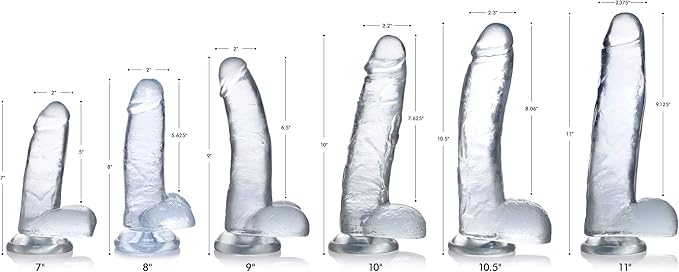 JUGUETES - JOCK C-THRU 8" DONG WITH BALSS CLEAR