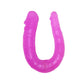 JUGUETES - FEEL LOVE DILDO DOBLE -PURPURA