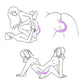 JUGUETES - FEEL LOVE DILDO DOBLE -PURPURA