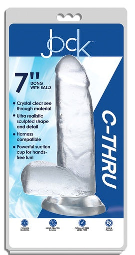 JUGUETES - JOCK C-THRU 7" DONG WITH BALSS CLEAR
