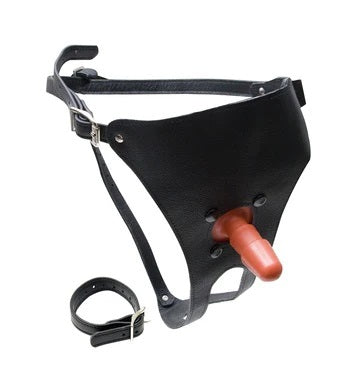 JUGUETES-VacULockUltraHarness3000LeatherW-Plug
