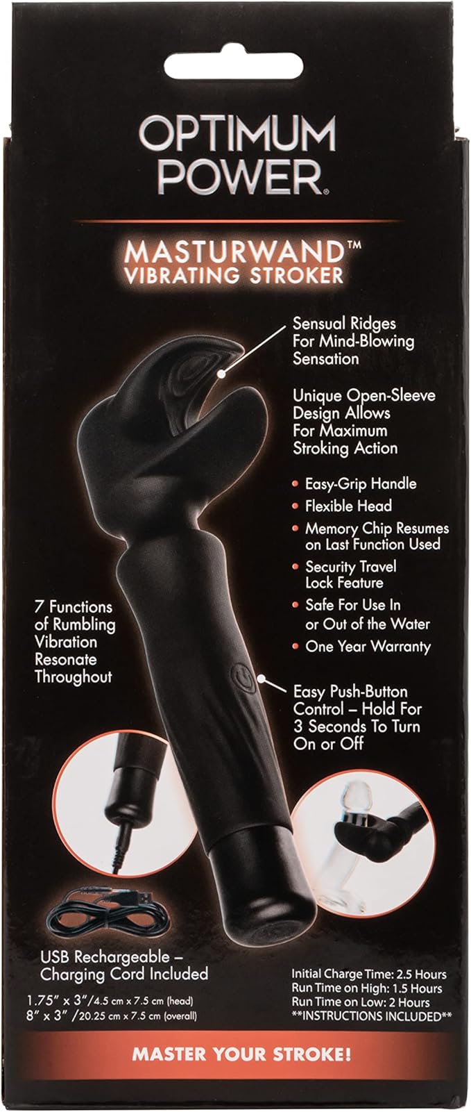 JUGUETES - OPTIMUM POWER MASTUWAND VIBRATING STRONGER